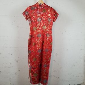 Silk Brocade Chinois Dress
